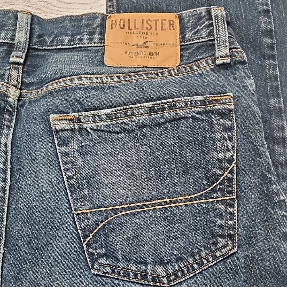 Hollister 32x30 Men's Blue Straight Jeans - Picture 11 of 14